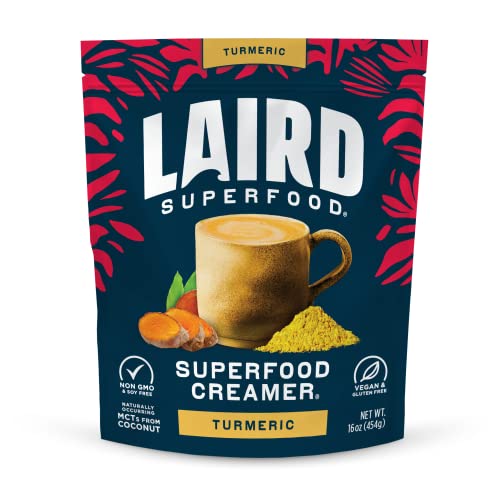 Laird Superfood Turmeric Coconut Powder Creamer - Non-Dairy, Vegan, Gluten Free - 16oz