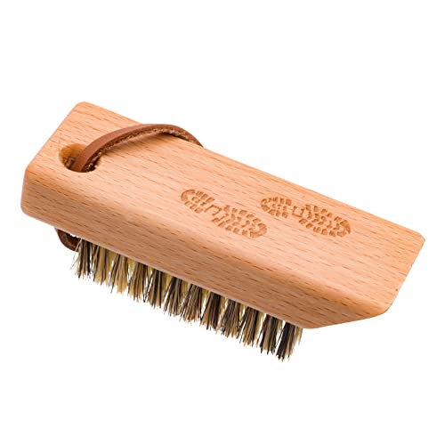 Redecker Natural Tampico Fiber Shoe Brush - Durable Cleaning, Oiled Beechwood Handle - 4-Inch