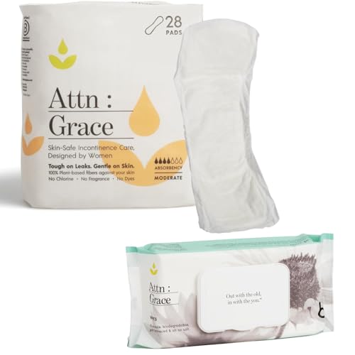 Attn: Grace Adult Hygienic Wipes - Gentle Cleansing with Aloe & Coconut Oil, 28 Count