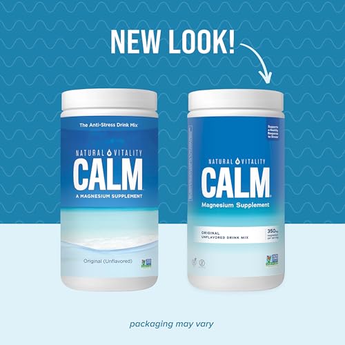 Natural Vitality Calm Magnesium Supplement - Supports Stress Relief, Non-GMO, Vegan - 16 oz