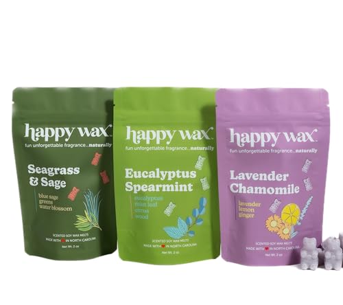 Happy Wax Spa Mix Wax Melts - Natural & Non-Toxic, Long-Lasting Scents - 6oz Total