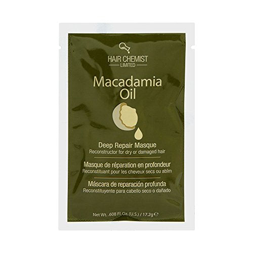 Hair Chemist Macadamia Oil Deep Repair Masque - Nourishes & Rejuvenates Dry, Frizzy Hair - 3.3oz