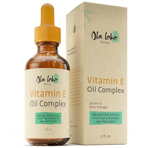 Vitamin E Oil - Intense Hydration, Antioxidant Protection, Organic with Jojoba & Macadamia - 1oz