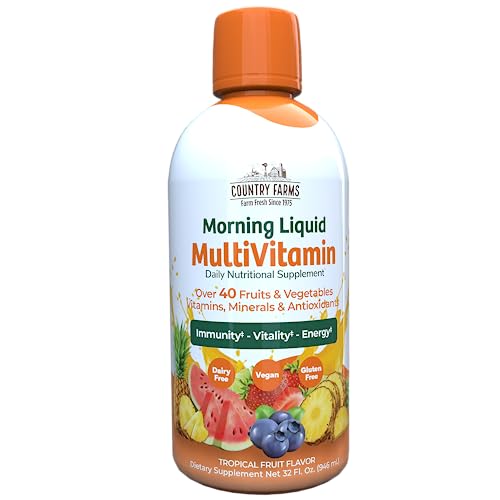 Country Farms Liquid Multivitamin - Immune Support, Energy Boost, Tropical Fruit Flavor - 32 fl oz