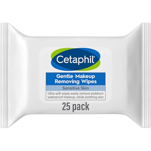 Cetaphil Gentle Makeup Remover Wipes - Soothing, Fragrance-Free, Non-Irritating - 25 Count