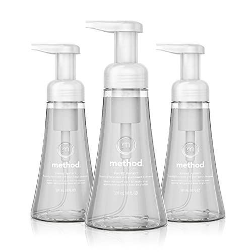 Method Foaming Hand Soap - Plant-Based Cleanser, Biodegradable, Sweet Water Scent - 10oz (3-Pack)