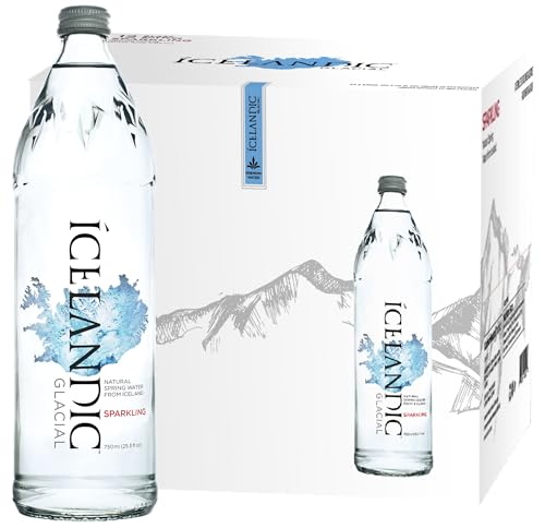 Icelandic Glacial Natural Spring Water - Naturally Alkaline, Pure & CarbonNeutral - 25.3 oz, 12 Pack