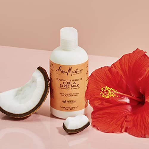 SheaMoisture Hair Styling Cream - Moisturizes & Defines Curls, Free of Sulfates & Silicones - 8oz