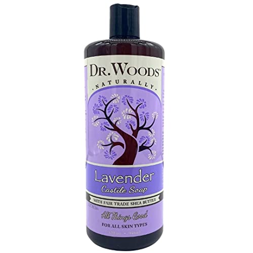 Dr. Woods Lavender Essential Oil Soap - Nourishes Skin, Calms Mind, Fair Trade - 32oz