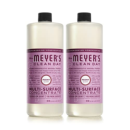 Mrs. Meyer's Multi-Surface Cleaner - Tough on Dirt, Biodegradable, Peony Scent - 32 fl. oz, 2 Pack