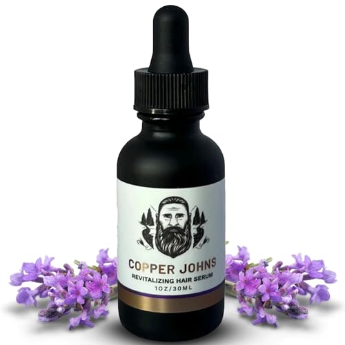 Copper Johns Hair Serum - Strengthens, Moisturizes, Soothes Scalp, Lavender Scent - 1oz