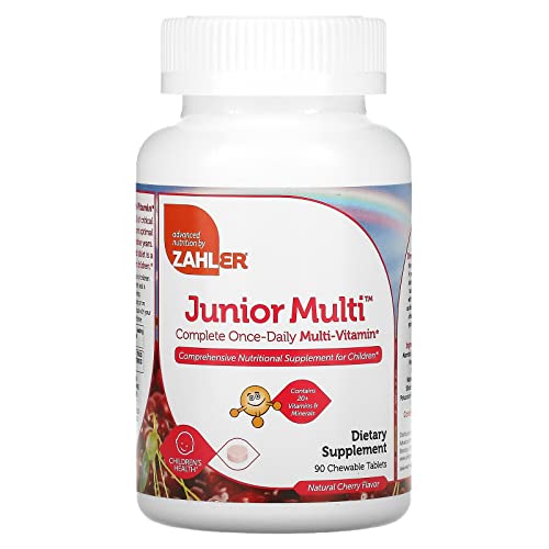 Zahler Kids Multivitamin - Complete Daily Nutrition, Immune Support, Cherry Flavor - 90 Tablets