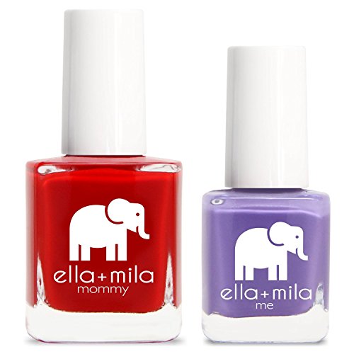 ella+mila Nail Polish Set - 7-Free, Vegan, PETA Certified - Paint the Town Red + Mila's Fave