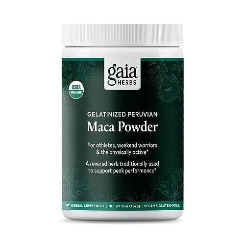 Gaia Herbs Maca Powder - Natural Energy Boost, USDA Certified Organic, Vegan - 16 Oz