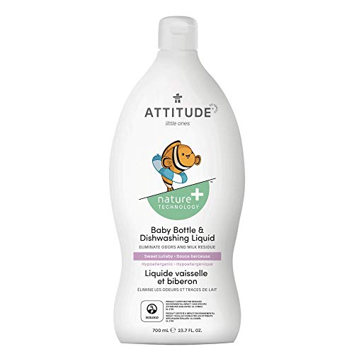 ATTITUDE Dish Soap - EWG Verified, Natural Ingredients, Vegan, Sweet Lullaby - 23.7 Fl Oz