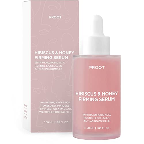 PROOT Hibiscus & Honey Face Serum - Firming, Hydrating, Collagen Complex - 1.7 oz