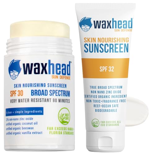 Waxhead Sport Zinc Sunscreen Stick - Broad Spectrum, Mineral Protection, Fragrance-Free - 2oz