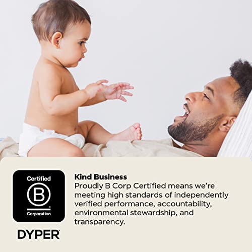 DYPER Size 4 Bamboo Diapers & 60 Wipes - Soft, Absorbent, Hypoallergenic - 24 Diapers, 60 Wipes