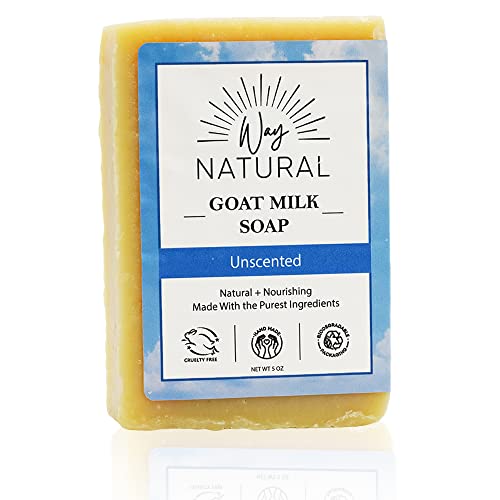 Way Natural Goat Milk Bar Soap - Moisturizing, Real Goat Milk, Handmade in America - 5oz