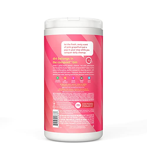 Method All-Purpose Cleaner Wipes - Plant-Based Power, Compostable, Pink Grapefruit - 210 Count