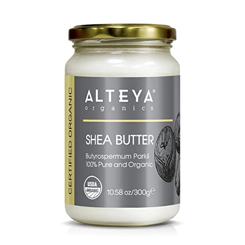 Alteya Organics Body Butter - Nourishing Moisturizer, 100% USDA Organic, 10.58fl oz Glass Jar