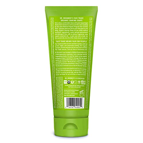 Dr Bronner Shaving Soap - Certified Fair Trade, Natural Ingredients, Lemongrass Lime - 7oz