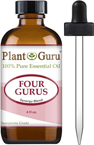 Four Gurus Essential Oil Blend - Immune Support with Clove, Cinnamon, Eucalyptus - 4 oz