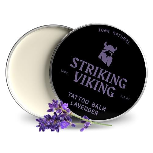 Striking Viking Tattoo Aftercare Balm - Moisturizes & Enhances Color, Lavender Scent - 3.5oz