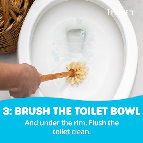 Tru Earth Toilet Bowl Cleaner Strips - Septic-Safe, Plastic Jug-Free, Easy Use - 24 Strips