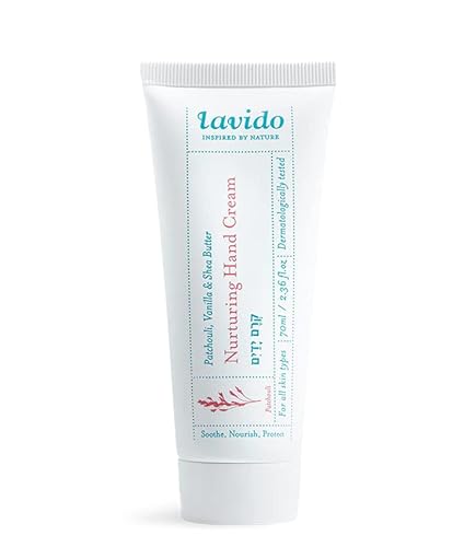 Lavido Hand Cream - Nourishes & Protects with Organic Shea Butter, Patchouli + Vanilla - 2.36 fl oz