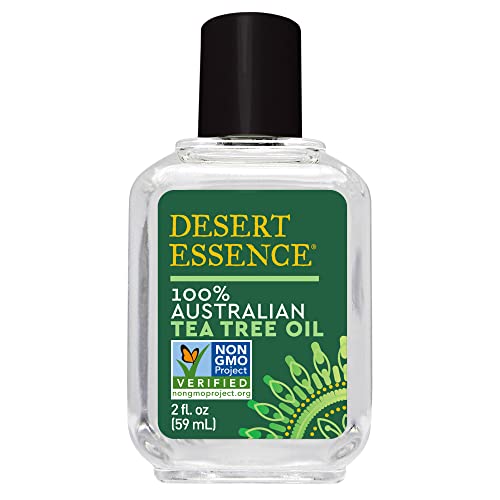 Desert Essence 100% Australian Tea Tree Oil - Antiseptic, Vegan, Non-GMO - 2oz