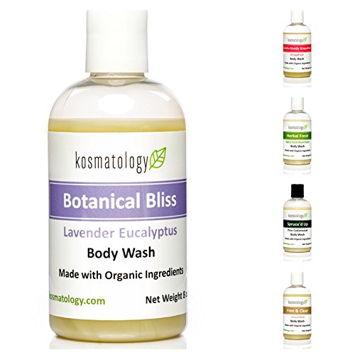 kosmatology Botanical Bliss Body Wash - Organic Lavender-Eucalyptus, Vegan & Made Safe - 8 fl oz