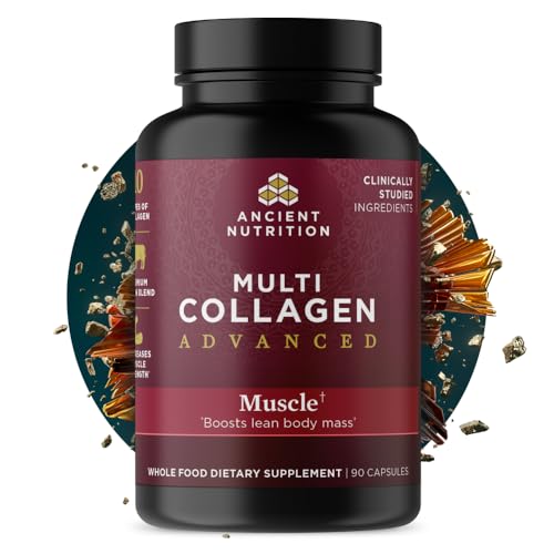 Ancient Nutrition Collagen Protein Powder - Muscle Support, Probiotics & Lean Body - 90 Count