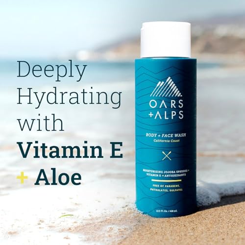 Oars + Alps Men's Body Wash - Hydrating, Vitamin E & Antioxidants, Sulfate-Free - 1 Pack