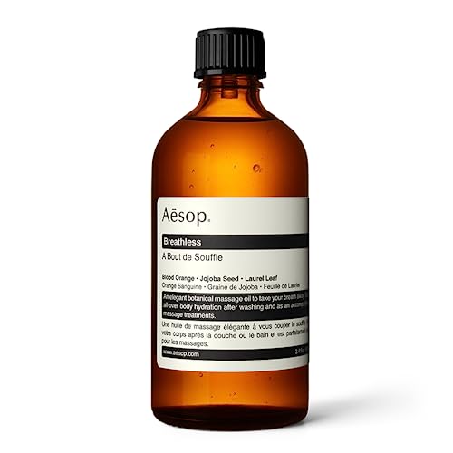 Aesop Breathless Botanical Massage Oil - Muscle Relaxer, Paraben-Free & Vegan - 100mL