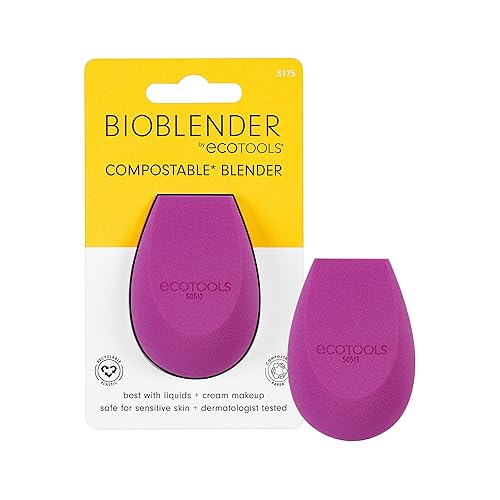 EcoTools Bioblender Makeup Sponge - Compostable, Cruelty-Free, Seamless Application - 1 Count