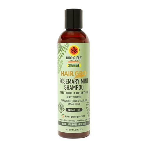 Tropic Isle Living Rosemary Mint Shampoo - Nourishes, Cruelty-Free, All Hair Types - 8 oz