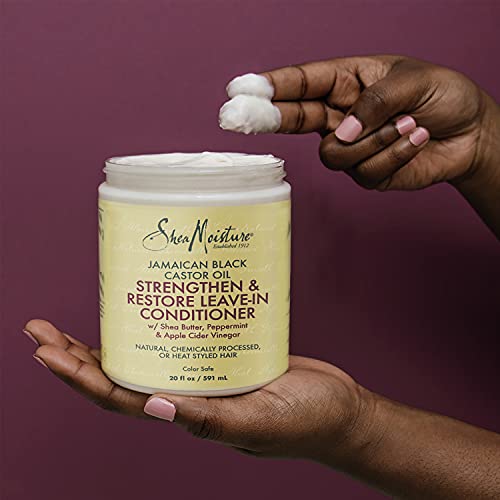 SheaMoisture Leave-In Conditioner - Softens & Detangles, Nourishing Jamaican Black Castor Oil - 20oz