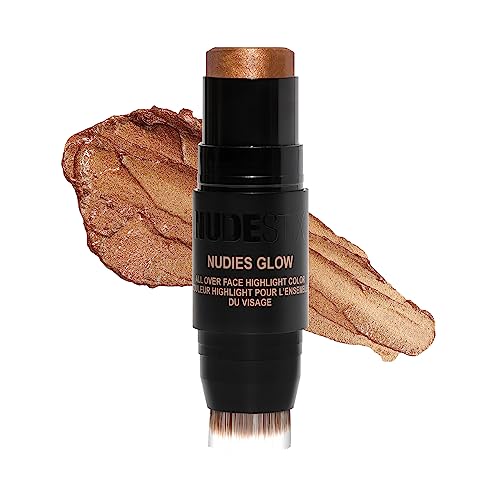 Nudestix Nudies Glow Cream Highlighter - Instant Dewy Glow, Vegan Ingredients - 0.25oz