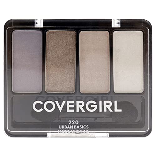 COVERGIRL Eye Enhancers 4-Kit Eye Shadow - Silky Blendable Formula, Cruelty-Free - Urban Basics