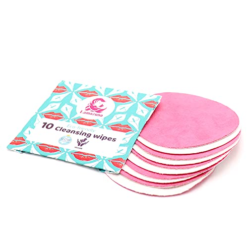 LAMAZUNA Makeup Remover Wipes - Gentle on Skin, Reusable & Zero Waste - Set of 10