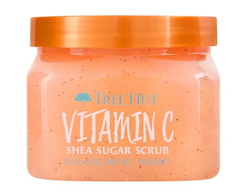 Tree Hut Vitamin C Body Scrub - Hydrating Exfoliant with Citrus Aroma, 18oz