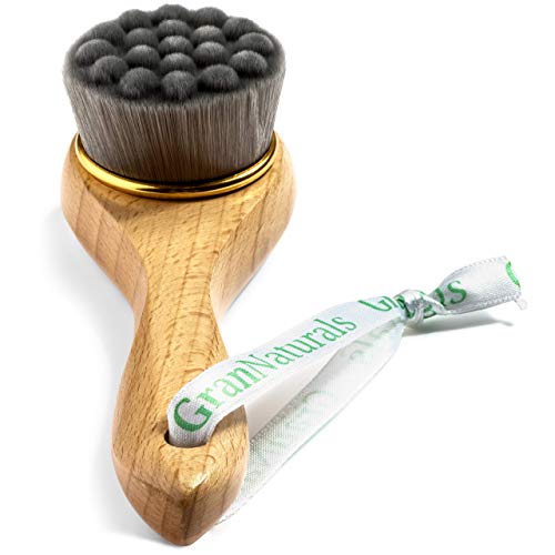 GranNaturals Facial Cleansing Brush - Deep Pore Cleaning, Soft Bamboo Bristles - Non-Electric