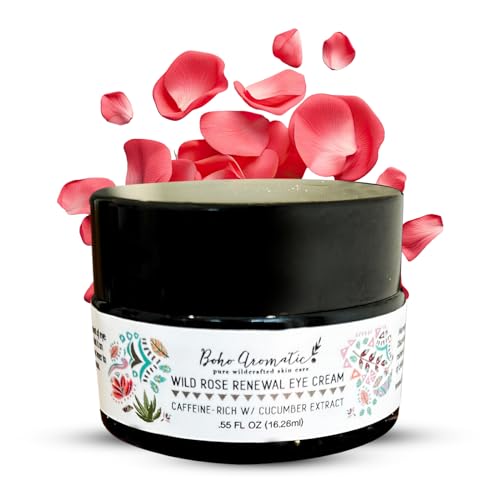 Boho Aromatic Wild Rose Renewal Eye Cream - Reduces Dark Circles & Fine Lines - 0.55 FL OZ