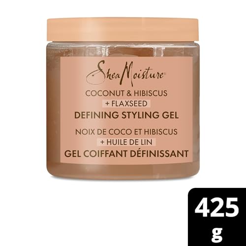 SheaMoisture Hair Gel - Frizz Control & Shine, Paraben-Free, Nourishing Coconut & Hibiscus - 15oz