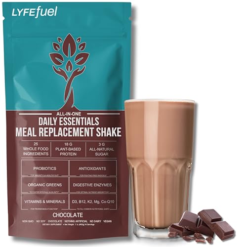 Meal Replacement Shake - Plant-Based Protein, Low Carb, Vegan - Chocolate, 24 Servings