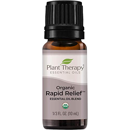 Plant Therapy Rapid Relief Essential Oil Blend - 100% Pure Organic, Pain Relief - 10 mL