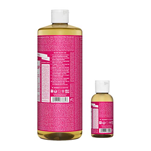 Dr. Bronner's Body Soap - Organic Fair Trade Ingredients, No Synthetic Preservatives - 32oz & 2oz