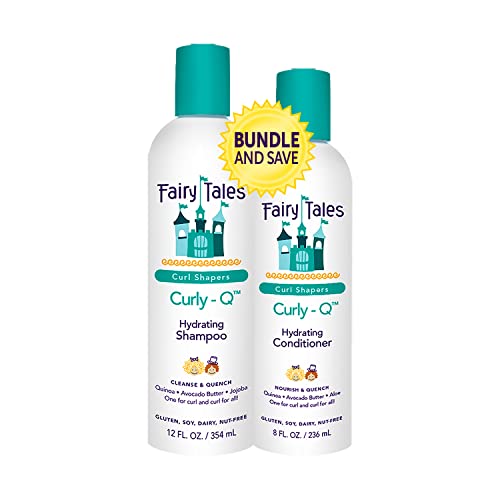 Fairy Tales Curly Q Kids Shampoo & Body Wash - Hydrates, Defines Curls, Nut Free - 12oz