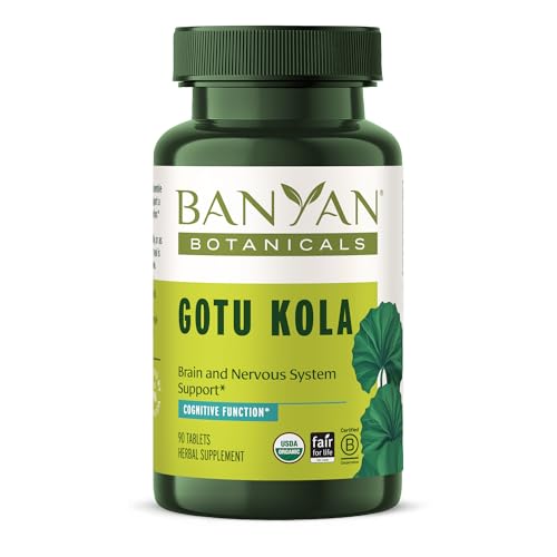 Banyan Botanicals Gotu Kola Nootropic Supplement - Supports Memory & Focus, Vegan - 90 Tablets